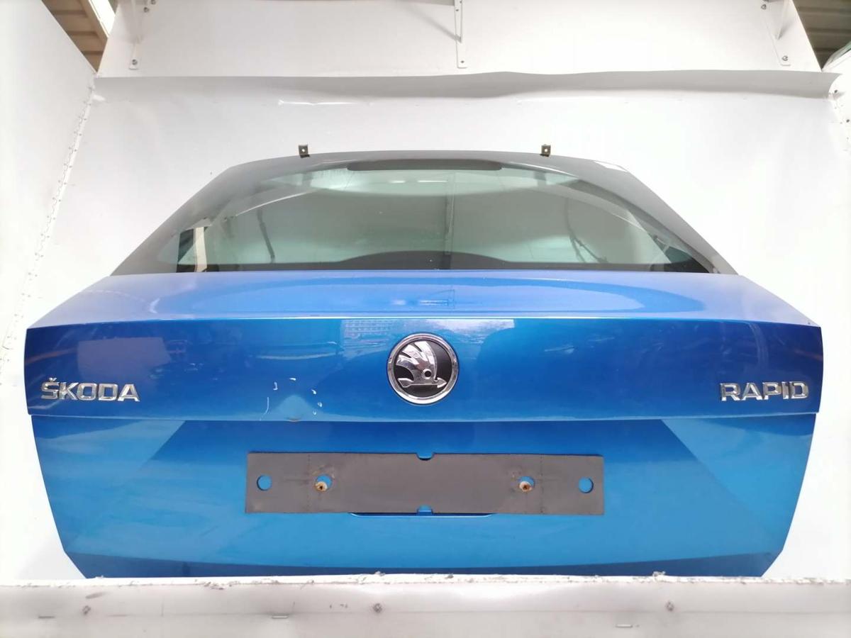 Skoda Rapid NH original Heckklappe mit Heckscheibe Limousine LF5W Race Blue Bj.2013